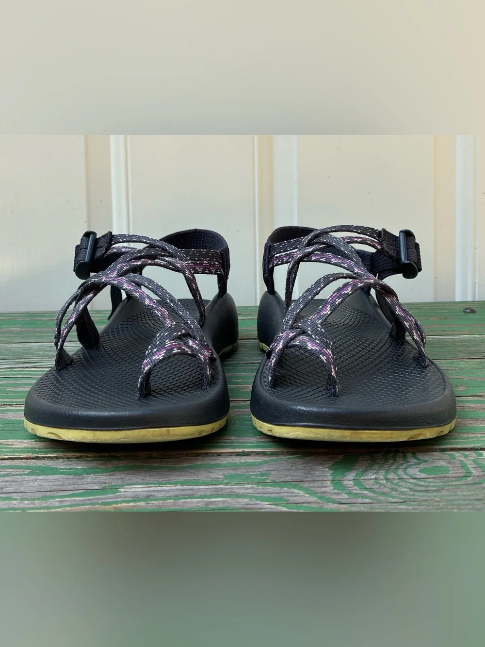 Chaco ZX/2 Classic Sandals Black Purple Womens Sz 8 Beach Hiking ActiveWear
